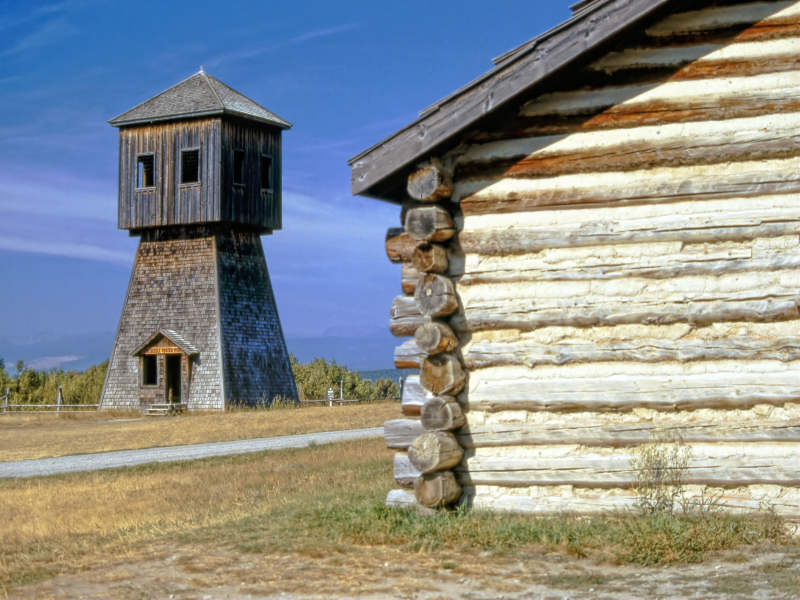Watchtower and barracks, Fort Steele Heritage Town, East Kootenays, BC